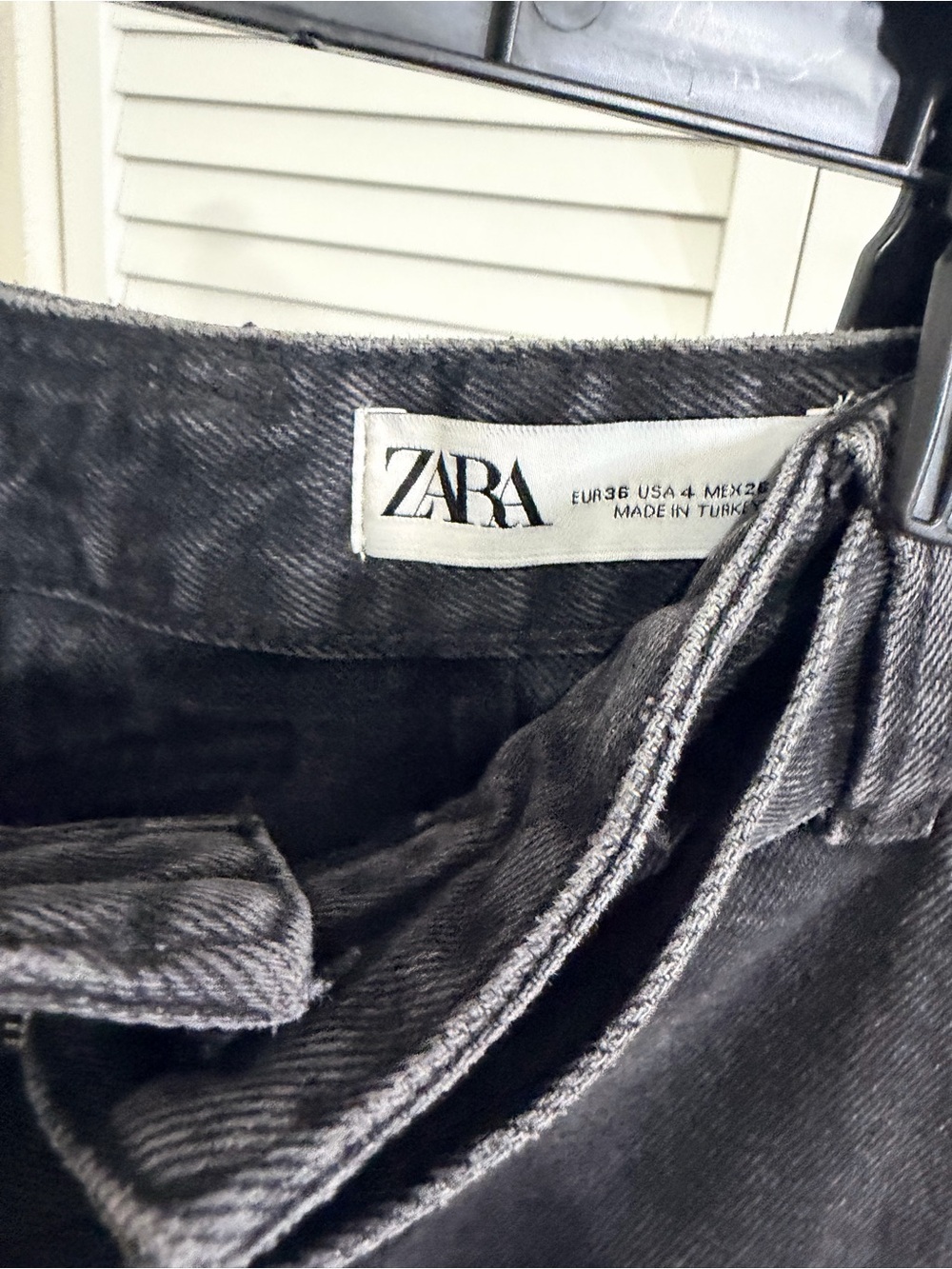 Zara Black Washed wide leg NWOT - Picture 5 of 6